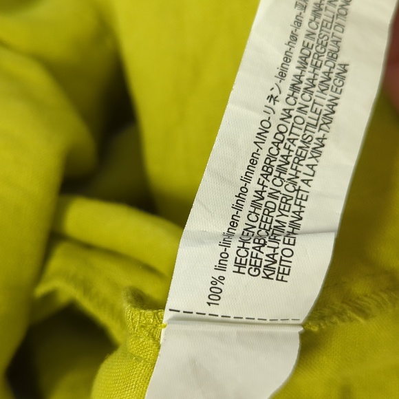 Zara Oversized Button Down 100% Linen Shirtdress Bright Green XL preppy summer - Picture 10 of 11